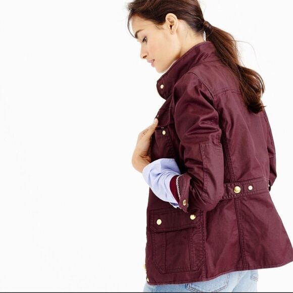 J. crew deep burgundy and gold‎ downtown jacket - Picture 3 of 8